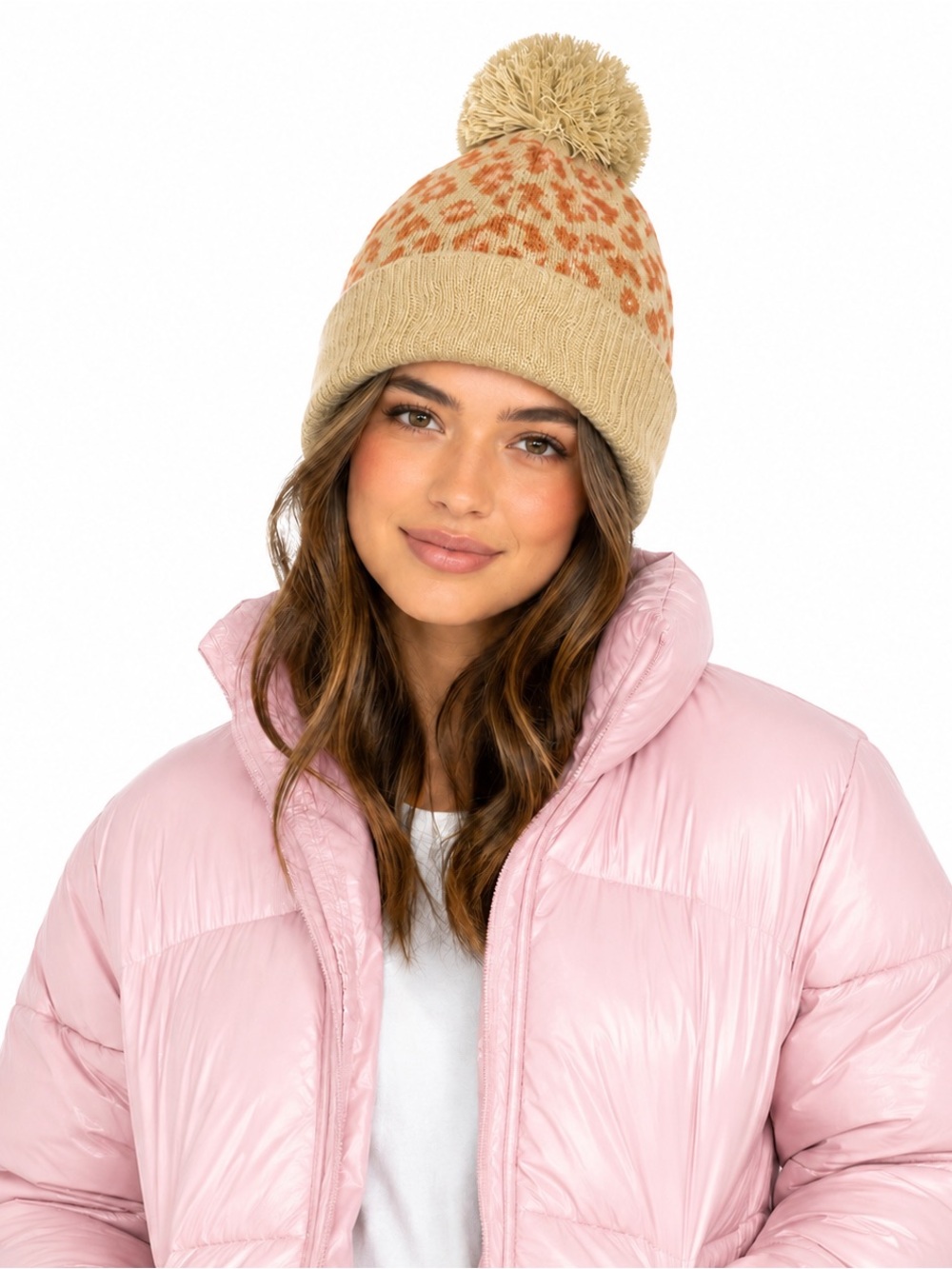 Hurley Pom Pom Animal Print Hat